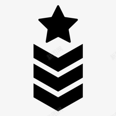 军衔徽章星形符号图标图标