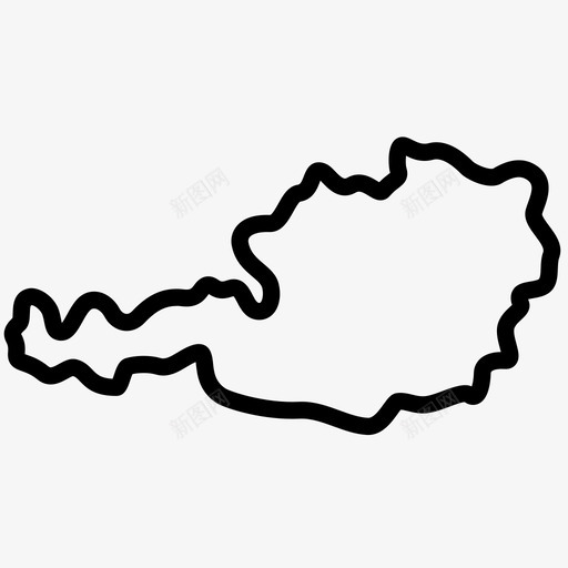 奥地利1国家图标svg_新图网 https://ixintu.com 1 国家 地图 奥地利 奥地利共和国 平滑的国家地图