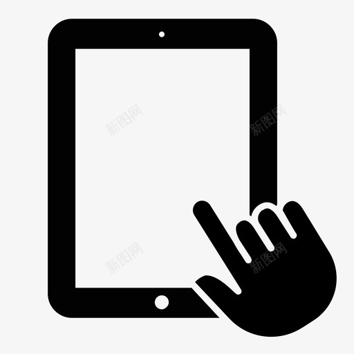 手指点击互动ipad图标svg_新图网 https://ixintu.com ipad 互动 互动手机 平板电脑 手指点击