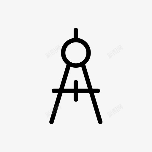 指南针建筑创意图标svg_新图网 https://ixintu.com 创意 工具 建筑 指南针 设计