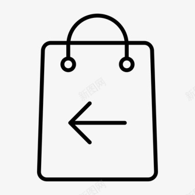 以前的购物袋电子商务网上购物车图标图标