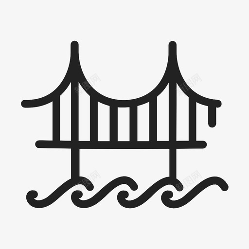 金门大桥十字路口金门图标svg_新图网 https://ixintu.com 十字路口 旧金山 金门 金门大桥 钢结构