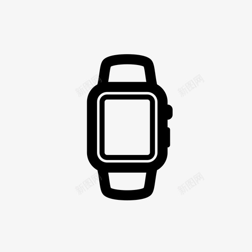 智能手表苹果手表电子设备图标svg_新图网 https://ixintu.com 手表 智能手表 电子产品轮廓像素完美64x64像素 电子设备 苹果手表