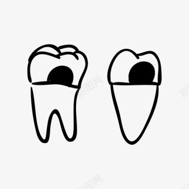 有龋齿牙齿牙医图标图标