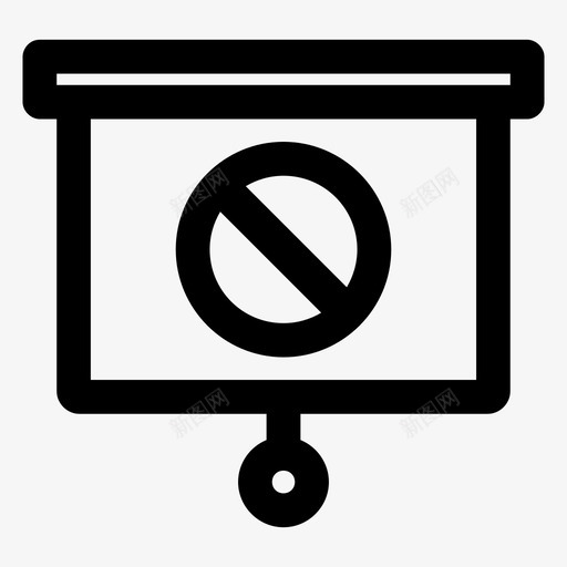 方块投影屏幕解释在线演示图标svg_新图网 https://ixintu.com 在线演示 屏幕视频 投影屏幕 方块投影屏幕 禁止 视频投影 解释