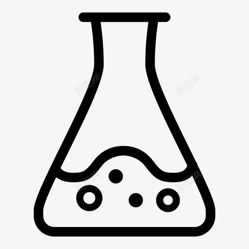 锥形瓶化学实验图标svg_新图网 https://ixintu.com 化学 医学 实验 科学 试管 锥形瓶