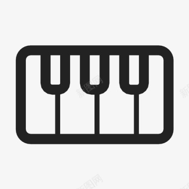 钢琴键键盘风琴图标图标
