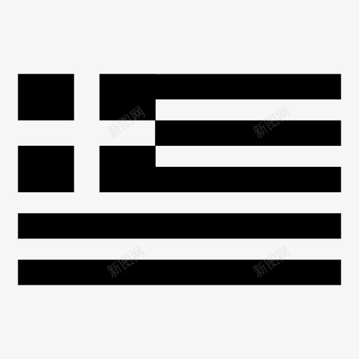 希腊国家国旗图标svg_新图网 https://ixintu.com 几何图形 国家 国旗 希腊 旗帜 标识