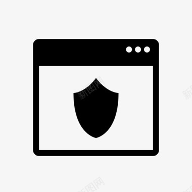 网络安全浏览器保护图标图标