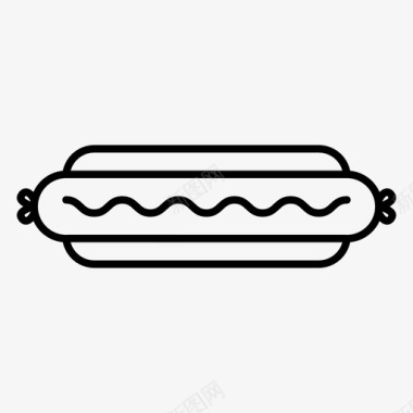 热狗烧烤快餐图标图标