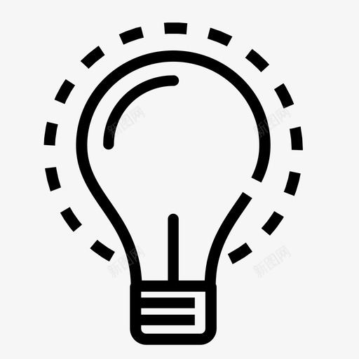 灯泡创意创新图标svg_新图网 https://ixintu.com 创业 创意 创新 灯泡 电子商务对象 金钱
