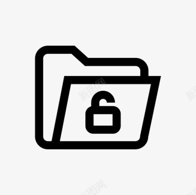 文件夹取消保护文件夹打开文件夹解锁图标图标