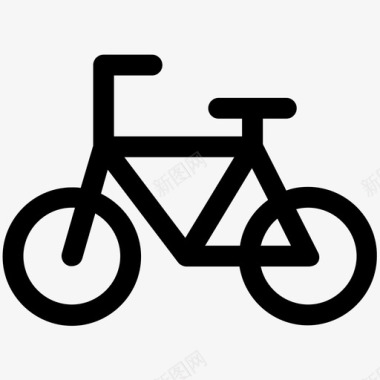自行车交通科技可爱的图标图标