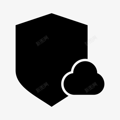 安全云屏蔽受保护图标svg_新图网 https://ixintu.com 下载 云服务 受保护 安全云 屏蔽 新建 更新 防御 防病毒