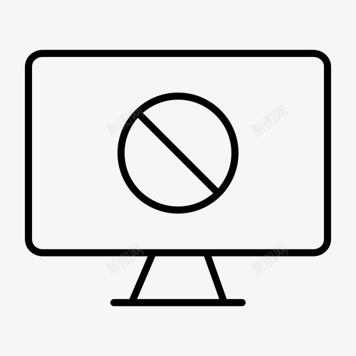 阻止监视器显示计算机个人计算机图标svg_新图网 https://ixintu.com 个人计算机 屏幕通知 显示计算机 智能电视 监视器 禁止 阻止监视器