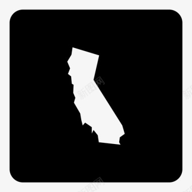 加利福尼亚美国地理位置图标图标