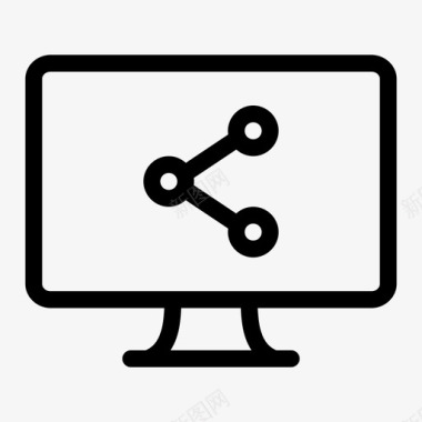计算机监视器共享计算机屏幕显示器图标图标