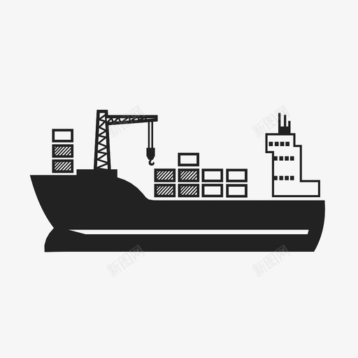船货物港口图标svg_新图网 https://ixintu.com 海上 港口 航行 船 货物