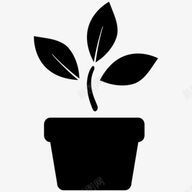 植物创业成长图标图标