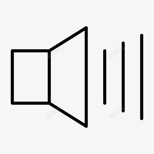 高音量音频听觉图标svg_新图网 https://ixintu.com 听觉 声音 网络导航 音频 高音量