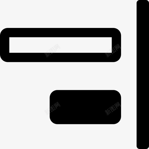 右对齐格式对齐元素图标svg_新图网 https://ixintu.com 右对齐 对齐元素 格式 设计