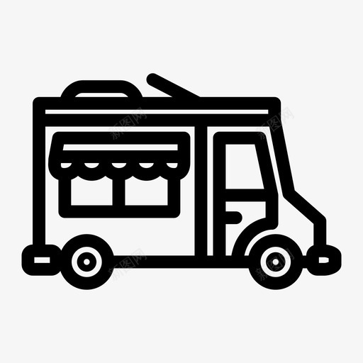 食品车流动服务图标svg_新图网 https://ixintu.com 小吃 服务 流动 食品和饮料 食品车