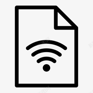 文档wifi文件页文件纸图标图标