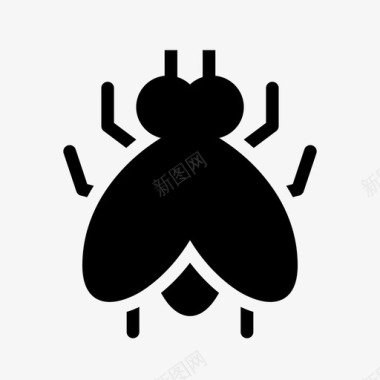 苍蝇肮脏昆虫图标图标