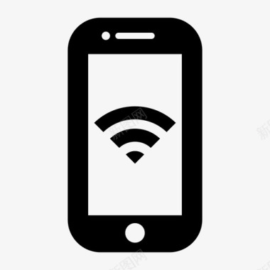 智能手机wifi互联网接入无线网络图标图标