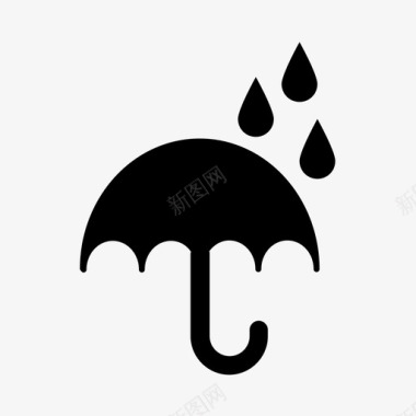 雨伞干的雨的图标图标