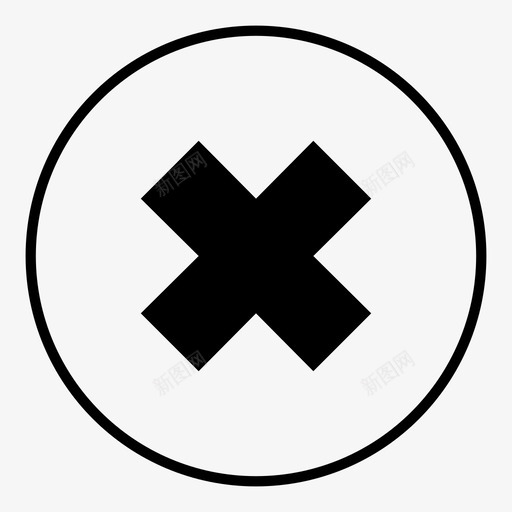 指示擦除标记图标svg_新图网 https://ixintu.com 拒绝 指示 指示标记为负片 擦除 标记 移除 负片