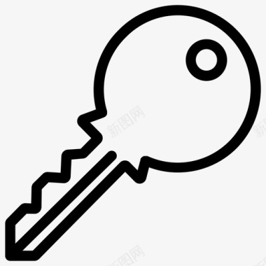 钥匙访问锁定图标图标