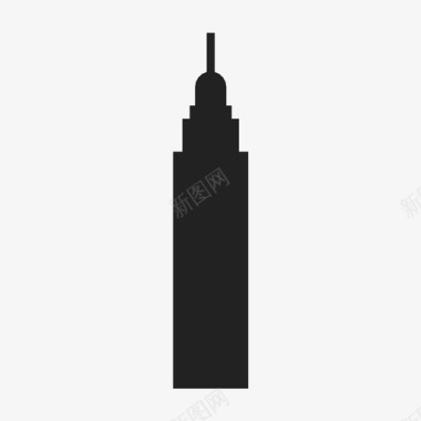 摩天大楼大厦高层建筑图标图标