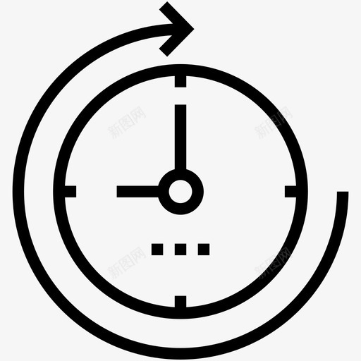 顺时针昼夜不停大海图标svg_新图网 https://ixintu.com 大海 时间左 时间流逝 昼夜不停 现代商业路线图标 顺时针