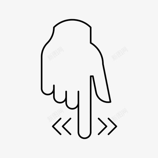 水平滑动手指手势图标svg_新图网 https://ixintu.com 向右移动 手 手势 手指 水平滑动