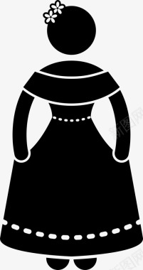 墨西哥女装墨西哥人民族服装图标图标