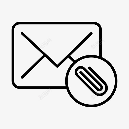 邮件附件附加文件邮件撰写图标svg_新图网 https://ixintu.com 邮件创建 邮件撰写 邮件附件 附加到邮件 附加文件
