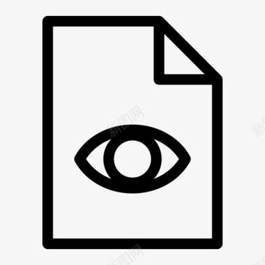 文档视图眼睛文件页图标图标