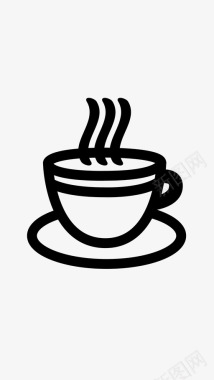 咖啡潮水茶图标图标