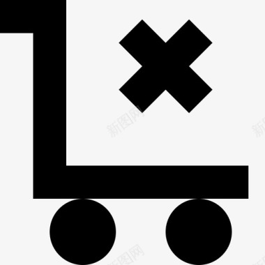 购物车交叉电子商务图标图标