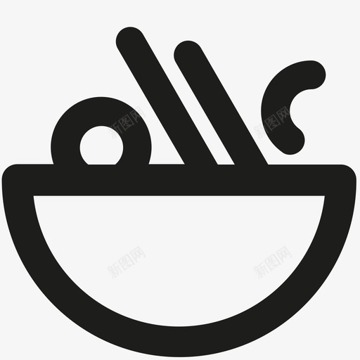 面条碗面条食物图标svg_新图网 https://ixintu.com 中文 儿童 吃 晚餐 最爱 筷子 蔬菜 面条 面条碗 食物