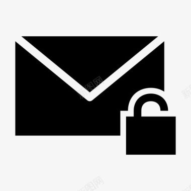 解锁电子邮件支票邮件信件图标图标