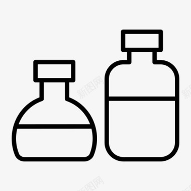 瓶子配方乳液图标图标