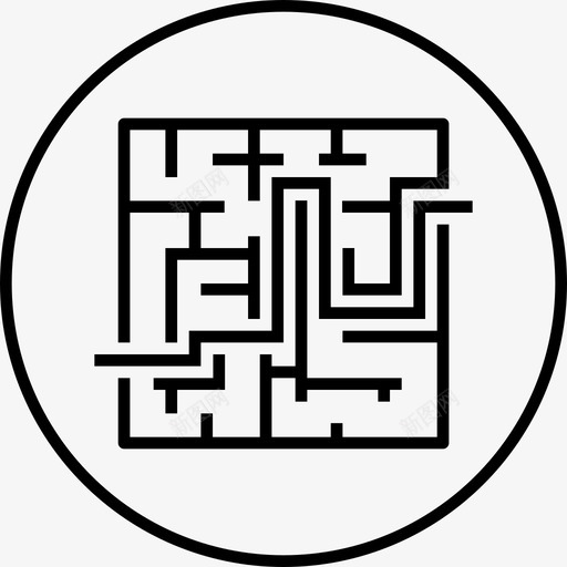 迷宫计划问题图标svg_新图网 https://ixintu.com 业务路线 战略 解决方案 计划 谜题 迷宫 问题