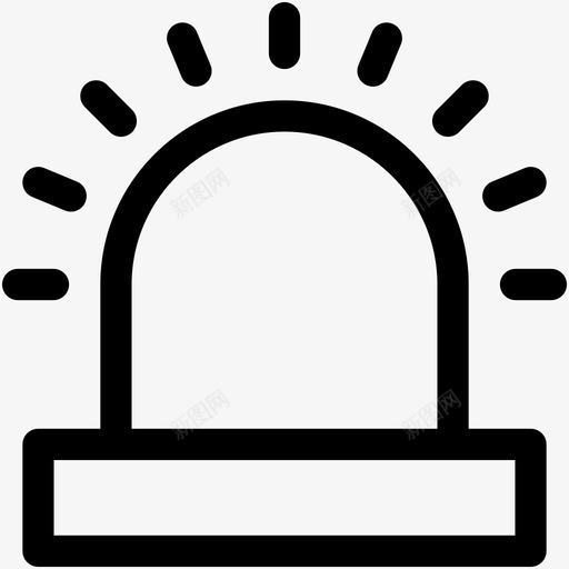 警笛救护车灯应急灯图标svg_新图网 https://ixintu.com 应急灯 救护车灯 犯罪和安全可爱的图标 警笛 警笛灯