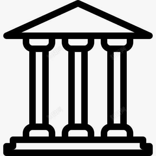 万神殿建筑地点图标svg_新图网 https://ixintu.com 万神殿 地点 地点线图标 建筑 罗马