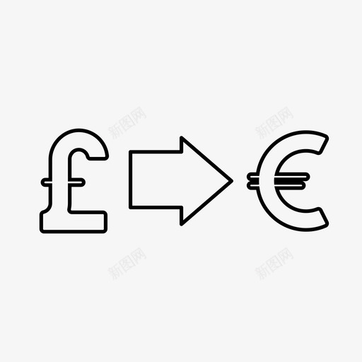 贸易货币欧元图标svg_新图网 https://ixintu.com 欧元 股票市场 英镑 货币 贸易