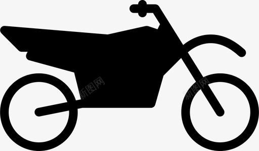 越野摩托车黑色越野图标图标