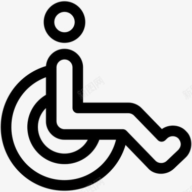 残疾无障碍残废图标图标