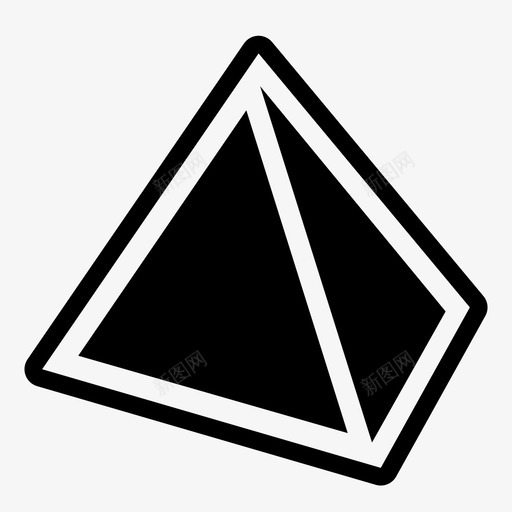 四面体几何学多面体图标svg_新图网 https://ixintu.com 三角形 几何学 四面体 多面体 金字塔